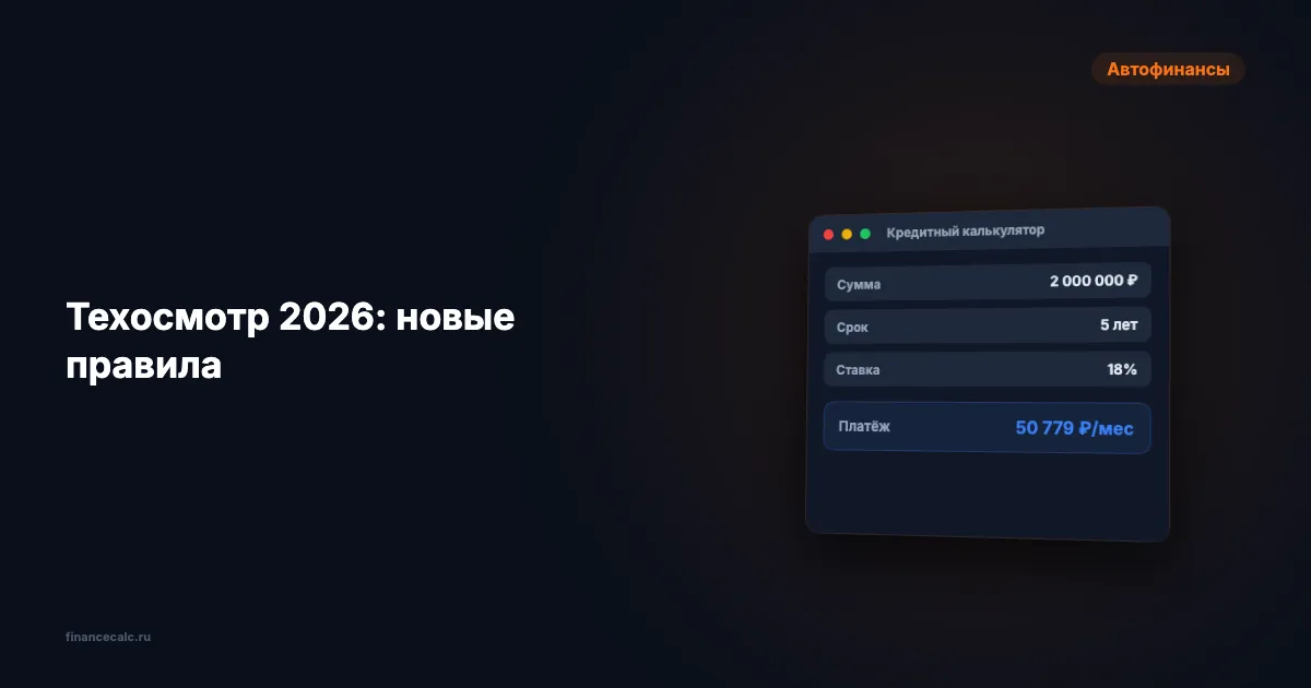 Техосмотр в 2026 — ошибка или 2 000 ₽ штрафа? Кому обязательно, а кому нет