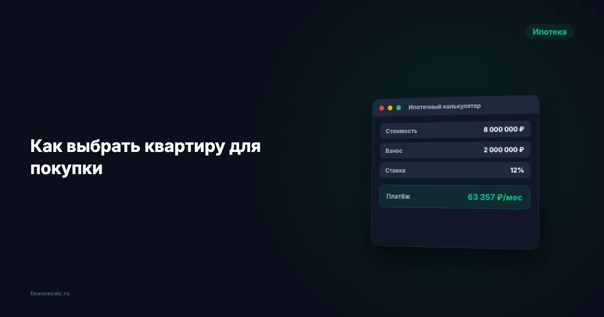Как выбрать квартиру для покупки