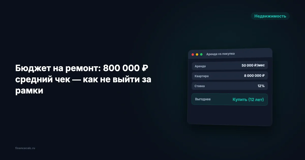 Сколько вы теряете на ремонте без сметы — 200 000 ₽ каждый раз
