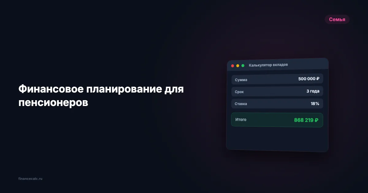 Финансовое планирование для пенсионеров: как жить на 20 000 ₽/мес