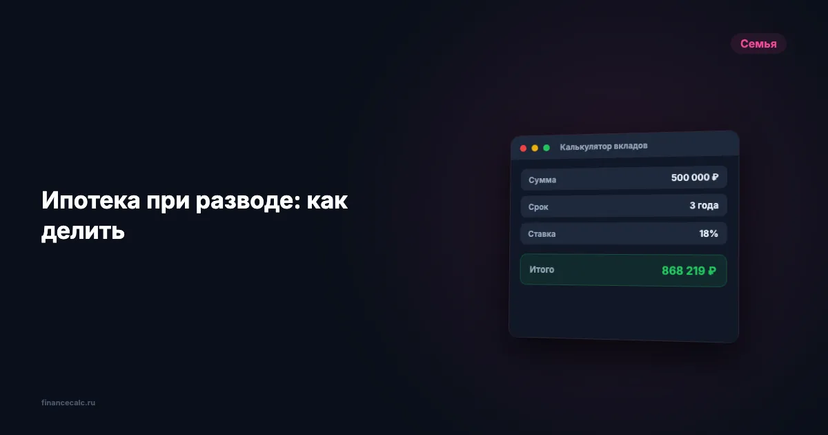 Ипотека при разводе: как делить 5 млн ₽ долга и не проиграть