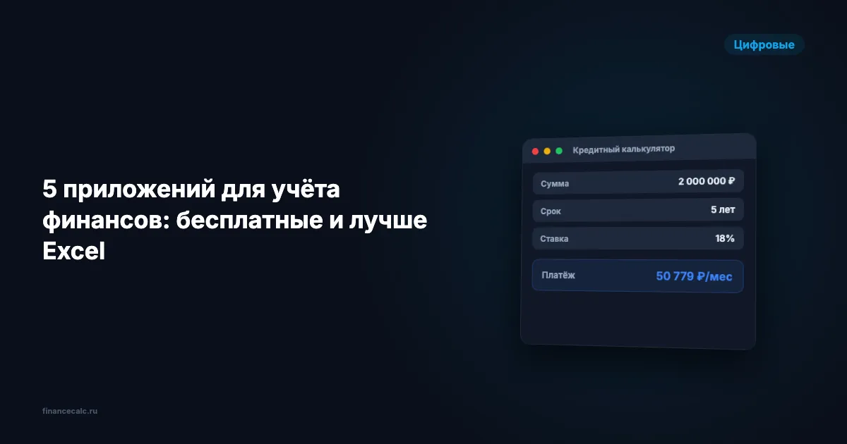 Простой расчёт: 5 приложений для учёта финансов, которые экономят от 12 000₽ в год