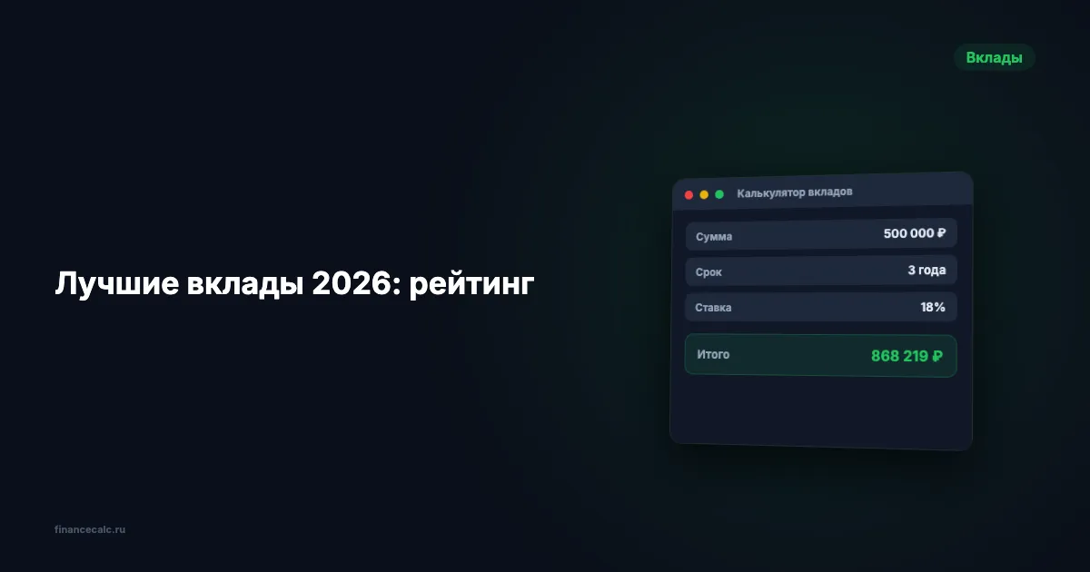 Сколько вы теряете, держа деньги на карте без процентов? Рейтинг вкладов 2026