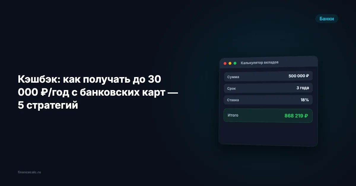 5 способов получать до 30 000 ₽/год кэшбэком, о которых не расскажут в банке