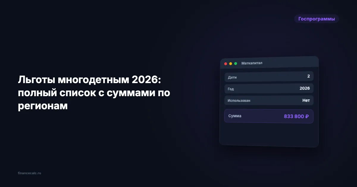 В 2026 изменились правила для многодетных: вот что это значит — до 189 000 ₽ кешбэка НДФЛ