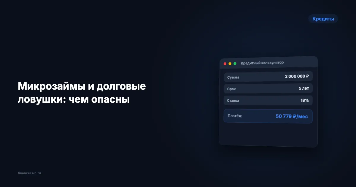 Микрозаймы и долговые ловушки: чем опасны