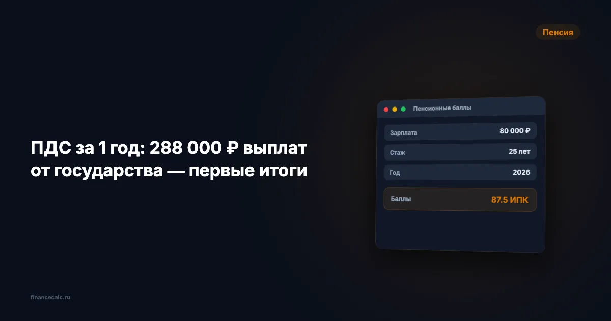 ПДС за 1 год: 52 млрд ₽ от государства получили 2,6 млн человек — первые итоги