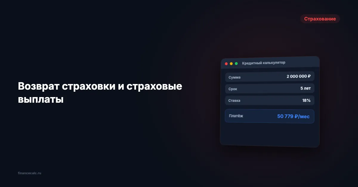 Возврат страховки по кредиту: период охлаждения и пошаговая инструкция