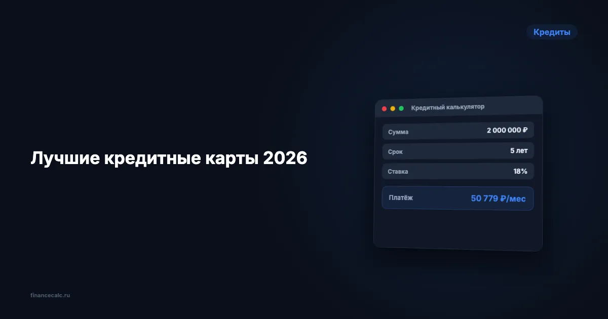 Лучшие кредитные карты 2026: сравнение и рейтинг