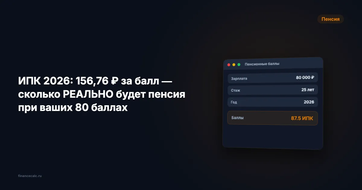ИПК 2026: сколько даёт 80 баллов по базовой формуле