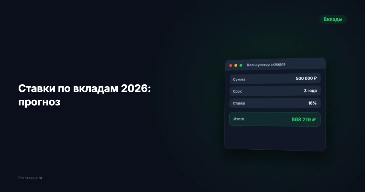 Ставки по вкладам 2026: прогноз и стратегия