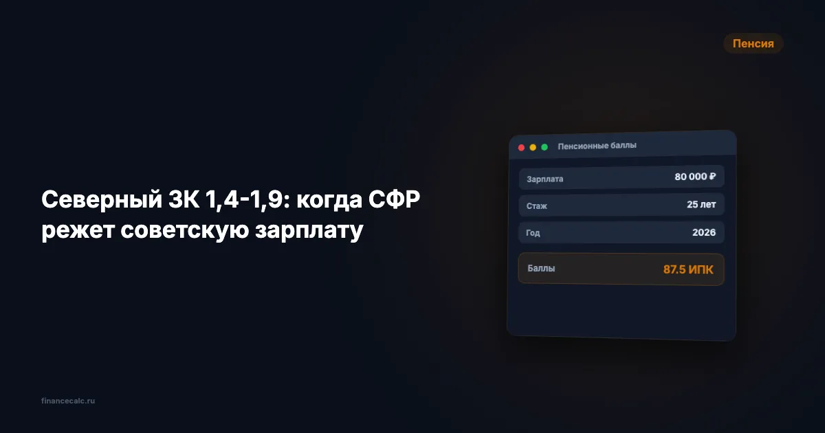 Северный ЗК 1,4-1,9: когда СФР режет советскую зарплату