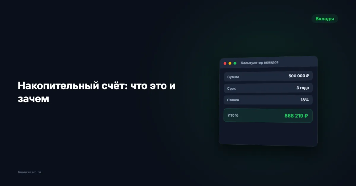 Накопительный счёт: что это, как работает и когда выгоднее вклада
