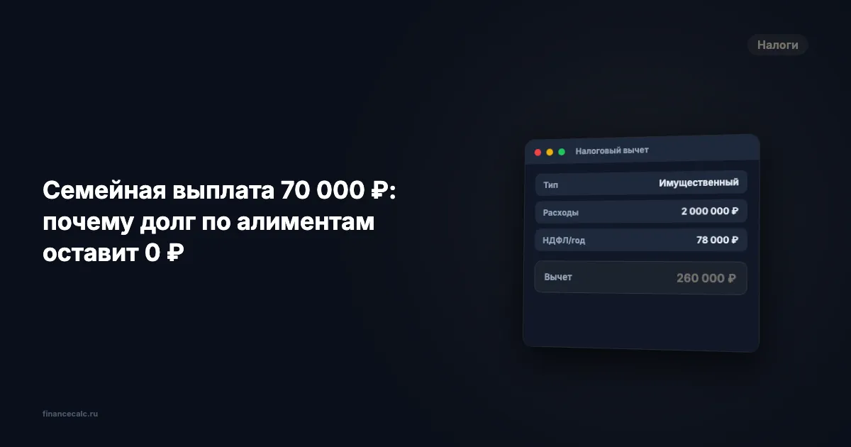 Семейная выплата 70 000 ₽: как проверить право при алиментном долге