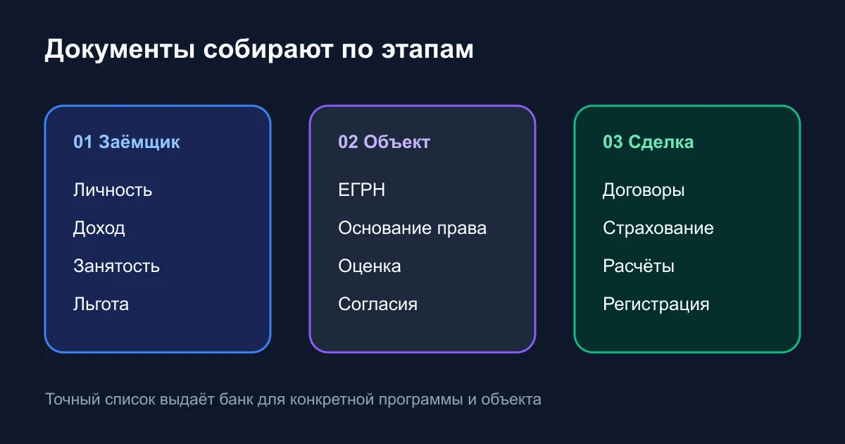 Документы для ипотеки в 2026 году: список по этапам