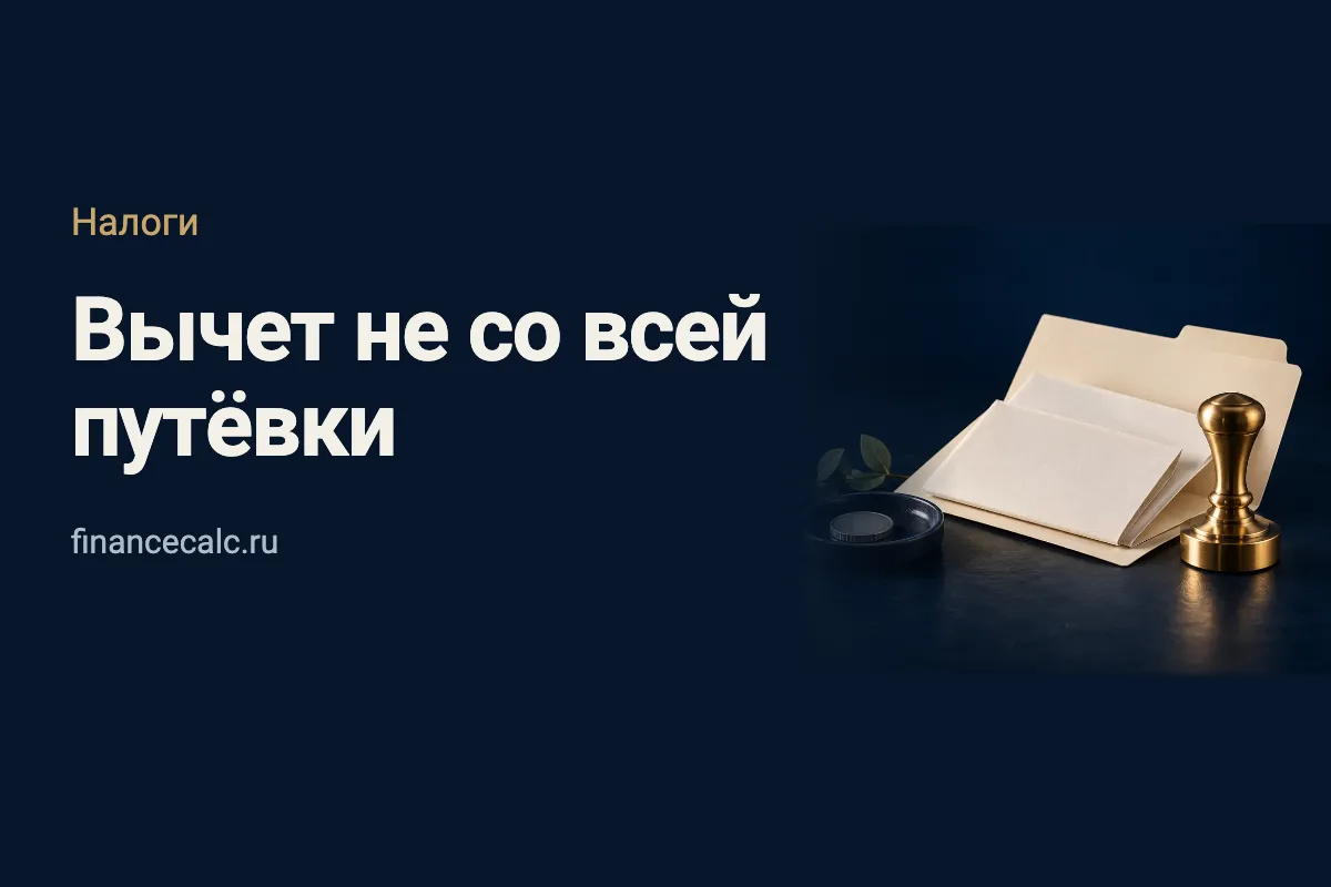 Вычет за санаторий: почему считают лечение, а не всю путёвку
