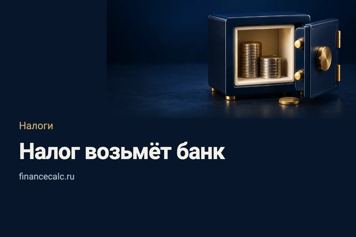 Налог на вклады с 2027: банк будет удерживать его сам, если примут законопроект
