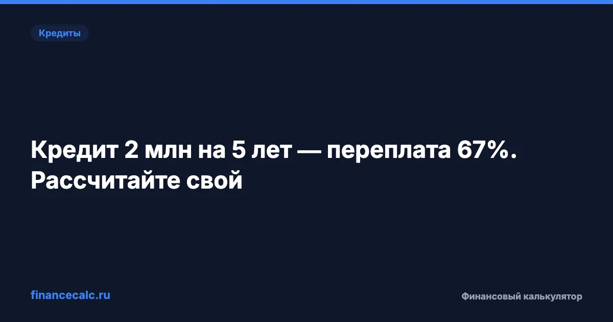 Кредитный калькулятор: как рассчитать кредит онлайн