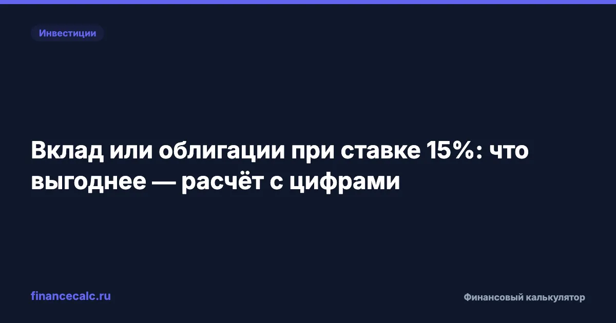 Вклад или ОФЗ в мае 2026 при ставке 14,5%: точная разница на 1 млн ₽