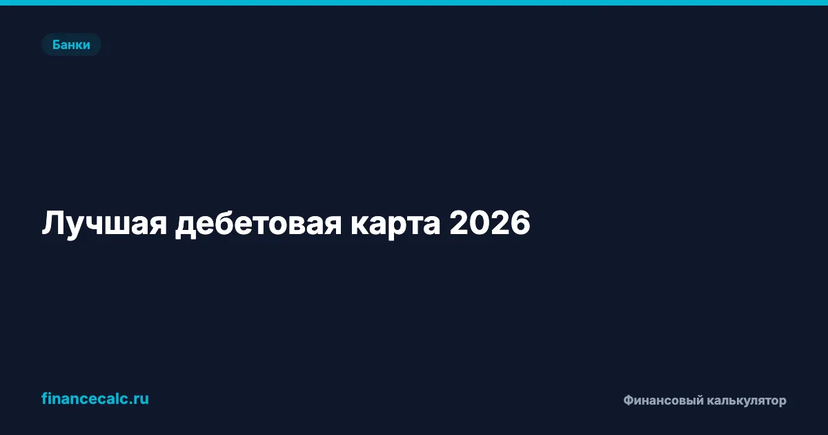 Лучшая дебетовая карта 2026: сравнение и выбор